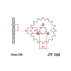 JTF1552 első lánckerék