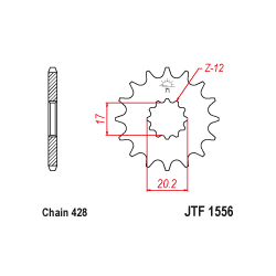 JTF1556 első lánckerék