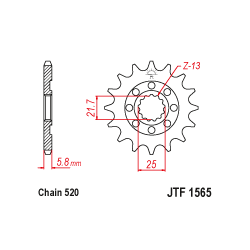 JTF1565 első lánckerék