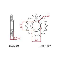 JTF1577 első lánckerék