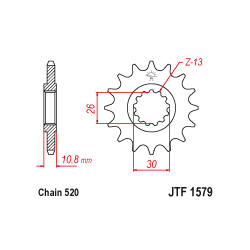 JTF1579 első lánckerék