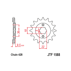 JTF1588 első lánckerék