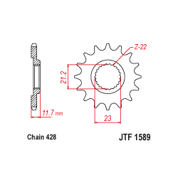 JTF1589 első lánckerék