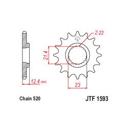 JTF1593 első lánckerék