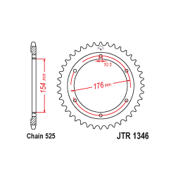 JTR1346 Hátsó lánckerék