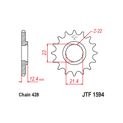 JTF1594 első lánckerék