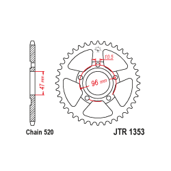 JTR1353 Hátsó lánckerék