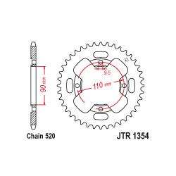 JTR1354 Hátsó lánckerék