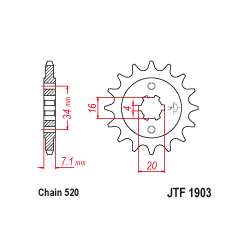 JTF1903 első lánckerék