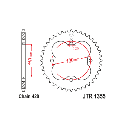 JTR1355 Hátsó lánckerék