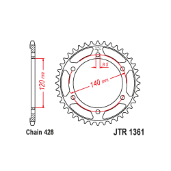 JTR1361 Hátsó lánckerék