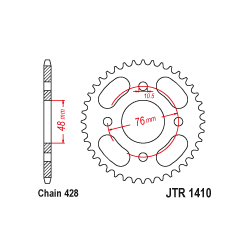 JTR1410 Hátsó lánckerék