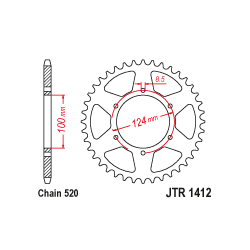 JTR1412 Hátsó lánckerék