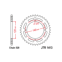 JTR1413 Hátsó lánckerék