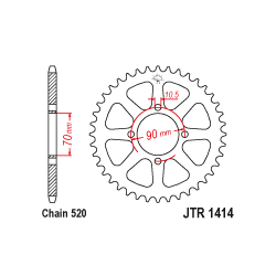 JTR1414 Hátsó lánckerék