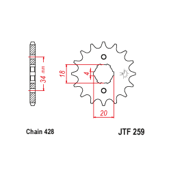 JTF259 első lánckerék