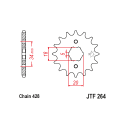 JTF264 első lánckerék