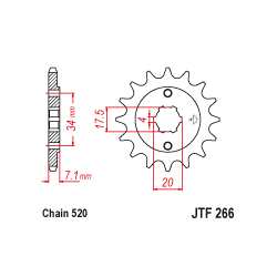 JTF266 első lánckerék