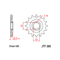 JTF268 első lánckerék