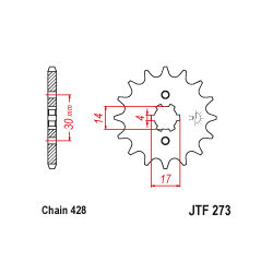 JTF273 első lánckerék