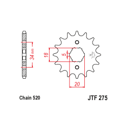 JTF275 első lánckerék