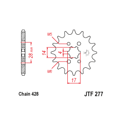 JTF277 első lánckerék