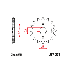 JTF278 első lánckerék