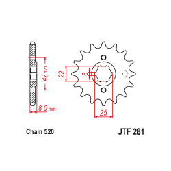 JTF281 első lánckerék