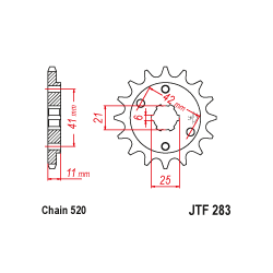 JTF283 első lánckerék