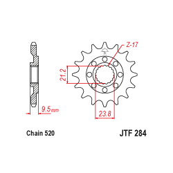 JTF284 első lánckerék