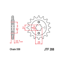JTF288 első lánckerék