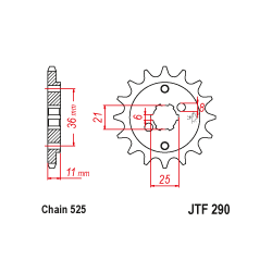 JTF290 első lánckerék