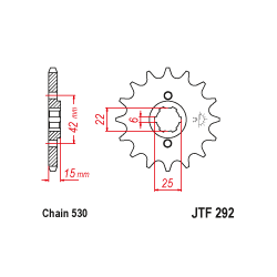 JTF292 első lánckerék