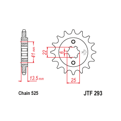 JTF293  első lánckerék