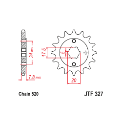 JTF327 első lánckerék