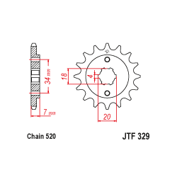 JTF329 első lánckerék