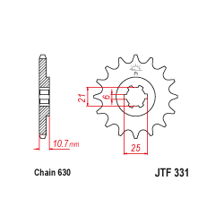 JTF331 első lánckerék