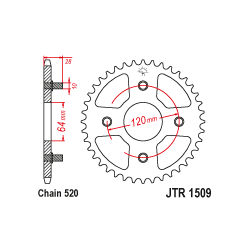 JTR1509 Hátsó lánckerék