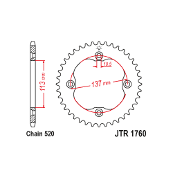 JTR1760 Hátsó lánckerék