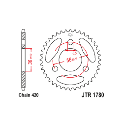 JTR1780 Hátsó lánckerék