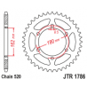 JTR1786 Hátsó lánckerék