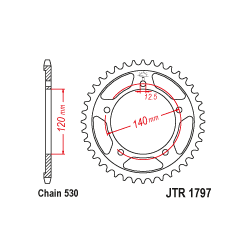 JTR1797 Hátsó lánckerék