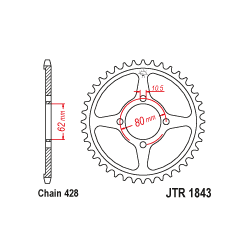 JTR1843 Hátsó lánckerék