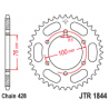 JTR1844 Hátsó lánckerék