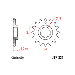 JTF335 első lánckerék