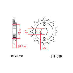 JTF338 első lánckerék