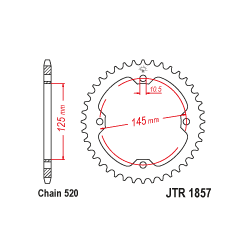 JTR1857 Hátsó lánckerék