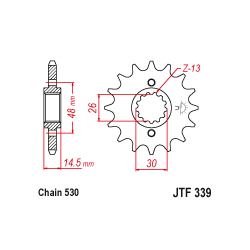 JTF339 első lánckerék