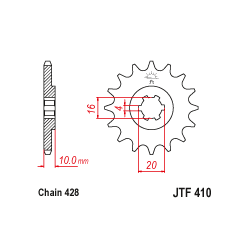 JTF410 első lánckerék