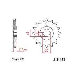 JTF413 első lánckerék